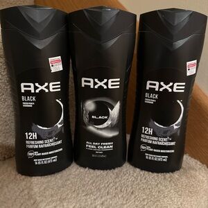 Axe Black Refreshing Daily Use Men's Body Wash, Black, 16 oz x3 new